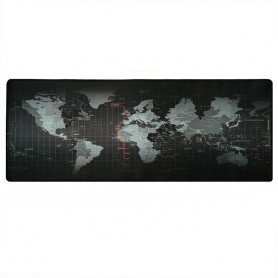 DrPhone Gaming Muismat / Mat met Glad oppervlak en Gestikte randen - Antislip - (Wereldkaart) 60 cm L * 30 cm B