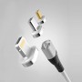 DrPhone Echo Series - 2M - Zilver - Magnetische iPhone/iPad Lightning kabel - Quick Charge 3.0/3A - Snellader