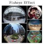 3-in-1 Fish Eye Lens / Wide Lens Universeel Zwart