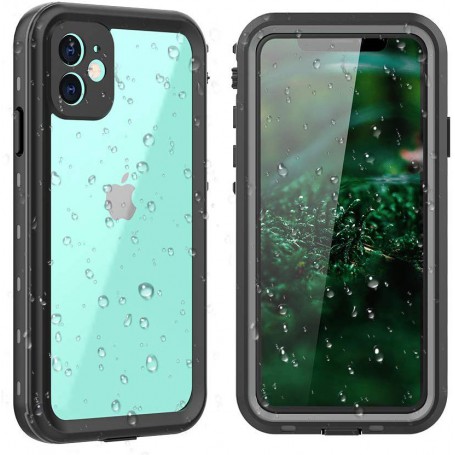 Ontrouw Spreek luid min DrPhone iPhone 11 6.1 inch Waterdichte Case - IP68 - Full-body beschermhoes  (zwart)
