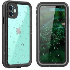 DrPhone iPhone 11 6.1 inch Waterdichte Case - IP68 - Full-body beschermhoes (zwart)