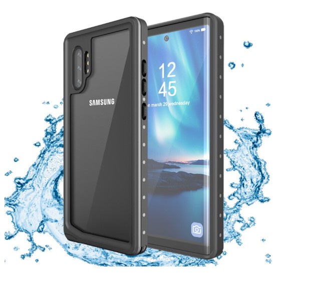 long leider kaart DrPhone Samsung Note 10+ (Plus) Waterdichte Case - IP68 - Full-body  beschermhoes (zwart)