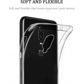 DrPhone Oneplus 6 TPU Hoesje - Transparant Ultra Dun Premium Soft-Gel Case - Official DrPhone Product