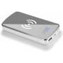 DrPhone PB3 Draadloze Qi Oplader + Mirror Power Bank 30000 mah met 2 USB poorten & Digitale Display - Wit
