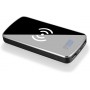 DrPhone PB3 Draadloze Qi Oplader + Mirror Power Bank 10000 mah met 2 USB poorten & Digitale Display - Zwart