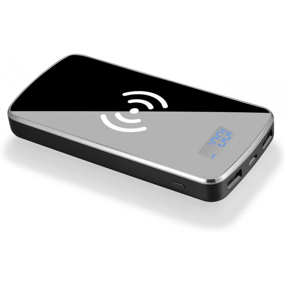 als Vleugels bubbel DrPhone PB3 Draadloze Qi Oplader + Mirror Power Bank 10000 mah met 2 USB  poorten &
