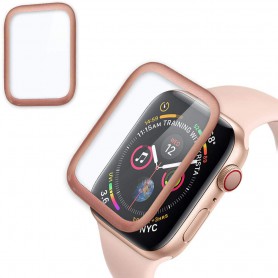 DrPhone Apple Watch 4/5 (40mm) Full-covered Glas - 0.2mm - Full-covered ( UNIEK TOT AAN DE RANDEN) Rosegold