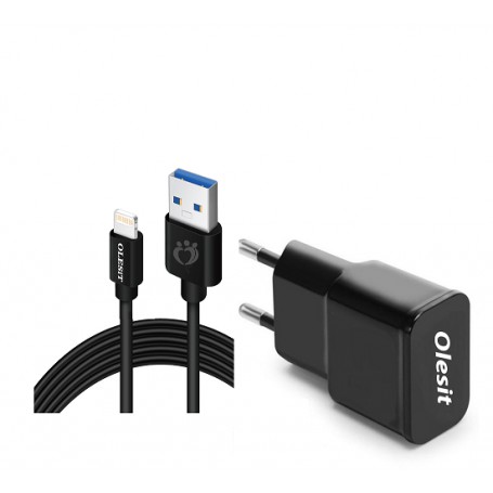 Medaille Aftrekken Glans OLESIT USB Adapter 40% sneller laden - Oplader + 1.5M Lighting 2.1A Kabel  voor