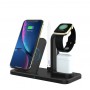 DrPhone ALLIN1 - Oplader Qi 3 in 1 Houder Stand Dock Voor Apple Watch 5 4 3 2 Iphone 11 Pro max XS MAX XR Iwatch Airpods 1 2