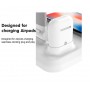 DrPhone DX4 - USB Wireless 4 IN 1 Oplader + Dock voor Apple Watch Airpods iPhone + Bureau LED Lamp - Wit