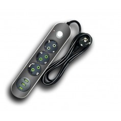 DrPhone Stekkerdoos met 3x USB Poorten & 3 Socket ingangen - 2M Netsnoer - Wandlader – Adapter – Verlengsnoer