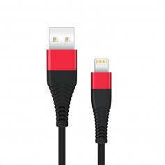 DrPhone SL01 Lightning iPhone/iPad Gevlochten Kabel - 2.4A - Data Sync en Snel opladen