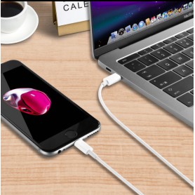 DrPhone LUNAR - USB-C Naar Lightning Kabel - Fast Charge 9V - 50% Sneller Laden - iPad Pro / iPhone 11 / 11 Pro / Max XS