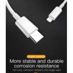 DrPhone LUNAR2 - USB-C Naar Lightning Kabel - 5V - 20% Sneller Laden - iPad Pro / iPhone 11 / 11 Pro / XS Max / XS