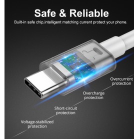 DrPhone LUNAR2 - USB-C Naar Lightning Kabel - 5V - 20% Sneller Laden - iPad Pro / iPhone 11 / 11 Pro / XS Max / XS