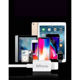 DrPhone LUNAR - USB-C Naar Lightning Kabel - Fast Charge 9V - 50% Sneller Laden - iPad Pro / iPhone 11 / 11 Pro / Max XS