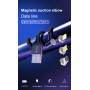 DrPhone Pro Series - Magnetische 90 graden Haakse Micro USB oplaadkabel - 3A MAX – Sterke N52 Magneet - 2 Meter - Zwart