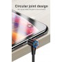 DrPhone Pro Series - Magnetische 90 graden Haakse Micro USB oplaadkabel - 3A MAX – Sterke N52 Magneet - 2 Meter - Zwart