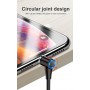 DrPhone Magnetische 90 graden Haakse Lightning oplaadkabel - - 2.1A MAX - Sterke Magneet - 2 Meter Zwart