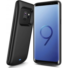 DrPhone Samsung S9+ (Plus) Powerbank – Externe Batterij- 5200mAh -360º volledige bescherming – Zwart