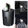 DrPhone 3 in 1 SCION-X PRO Cup Qi draadloze snellader + Airpods directe oplader + dubbele USB-uitgang – Zwart