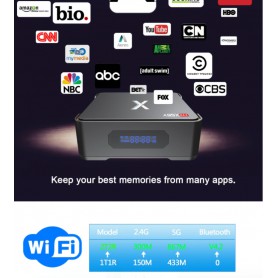 DrPhone Skytech - Android TV Box Mediaspeler - 4G 64GB - Android 8.1 TV Box 2.4G&5G Dual Wifi - Bluetooth 4.2 - Maakt TV Smart