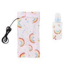 DrPhone BSAFE - Baby Fles Thermostaat Zuigfles Verwarmer - Veilig Flesverwarmen Voor Auto en op Reis - Regenboog