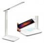 DrPhone CL – 28 LED Bureaulamp - USB oplaadpoort - Qi draadloos opladen – Touch Bediening – Kantoor / Nachtkastje - Wit