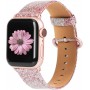 DrPhone Apple Watch 5/4/3/2 38/40mm Vrouwen Glitter Bling PU Lederen Armband Rosegold