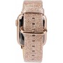 DrPhone Apple Watch 5/4/3/2 38/40mm Vrouwen Glitter Bling PU Lederen Armband Goud