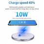 : DrPhone PowerCharger – Qi Lader – Draadloos Opladen – 9V 2A Fast Charge – Led Ring - Universeel