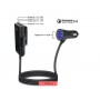 DrPhone 36W 8A 4-poorten Snellader USB QC 3.0 Autolader Voor en Achter – 1.8M Zwart
