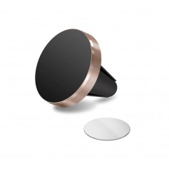 DrPhone A1 Pro - Magnetische Autohouder Ventilatierooster Houder Magneet Smartphone Houder + 1 3M Metalen Plaat - Rosegoud