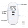 DrPhone BM7 - Draadloze Bluetooth 3.0 Muis - Oplaadbaar  – Mute Klik – Slaapstand – Wireless - wit