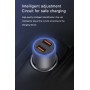 DrPhone Invincible- 2 Poort Metalen Autolader + 1,2 Meter Oplaadkabel - Kabel - Geschikt voor iPhone en iPad