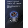 DrPhone QC-Alumi - 2 Poort Metalen Autolader + 1,2 Meter Oplaadkabel - Kabel – USB C