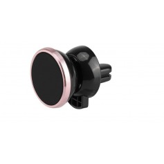 DrPhone A2 - Magnetische Smartphone Houder- Ventilatierooster Houder voor  Mobiel + 2 Metalen Plakkers - Rosegoud