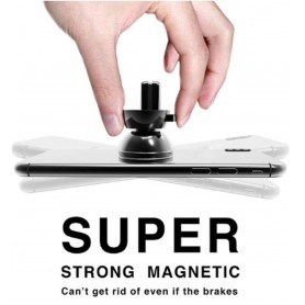 DrPhone A2 - Magnetische Smartphone Houder- Ventilatierooster Houder voor  Mobiel + 2 Metalen Plakkers - Rosegoud
