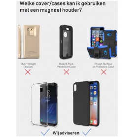 DrPhone A2 - Magnetische Smartphone Houder- Ventilatierooster Houder voor  Mobiel + 2 Metalen Plakkers - Rosegoud
