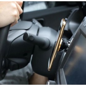 DrPhone A2 - Magnetische Smartphone Houder- Ventilatierooster Houder voor  Mobiel + 2 Metalen Plakkers - Rosegoud