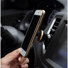 DrPhone A2 - Magnetische Smartphone Houder- Ventilatierooster Houder voor  Mobiel + 2 Metalen Plakkers - Rosegoud