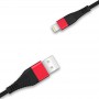 DrPhone - ACC02 IQ Smart 2 Poort Lader - 5V 2.4A - 2 USB Poorten + 1 Meter X1 Lightning Apple 8-Pin Kabel - Zwart