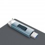 LUXWALLET - XPRO3 - USB 3.0 - 256GB Telescopisch Uitschuifbaar USB-Stick - High Speed Opslag - Grijs