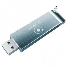 LUXWALLET - XPRO3 - USB 3.0 - 64GB Telescopisch Uitschuifbaar USB-Stick - High Speed Opslag - Grijs
