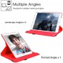 DrPhone Draaibare 360° PU Lederen Cover iPad Mini 4/5 Rood