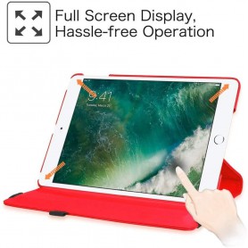 DrPhone Draaibare 360° PU Lederen Cover iPad Mini 4/5 Rood