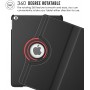 DrPhone Draaibare 360° PU Lederen Cover iPad Mini 4/5 Zwart