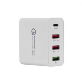 DrPhone ICON2 - 48W Snellader - 4 Poorten Lader + 2x Lightning Kabels voor Apple iPhone / iPad Pro / Air / Mini 