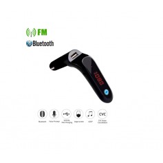  DrPhone FM7 - Bluetooth FM Transmitter – USB Poort - Carkit Autolader – Microfoon – Handsfree Bellen – Sigarettenplug - Zwart