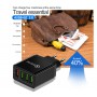 DrPhone - Q3 Fast Charger - 4 Poorten Thuislader - USB 3.1A + QC 3.0 - Tablet / Smartphone Oplader - Wit